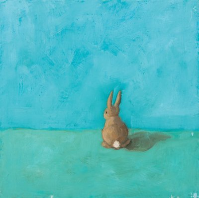 Little Bun, 2018 (olja på pannå) av Genevieve French