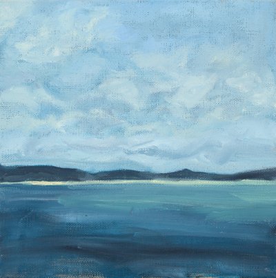 Seascape, 2016 (olja på duk) av Genevieve French