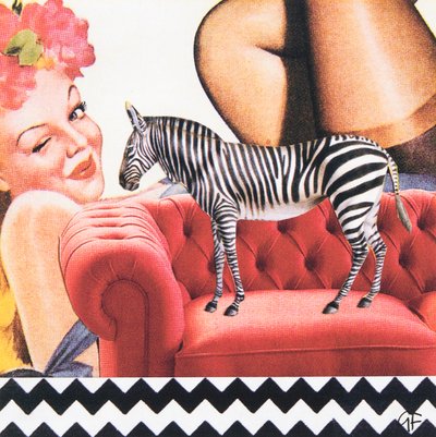 ZigZagZebra (collage) av Genevieve French