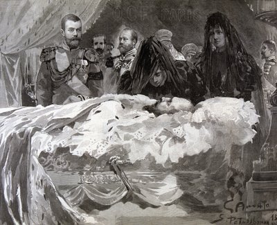 Tsar Alexander III:s död, november 1894. av Gennaro Amato