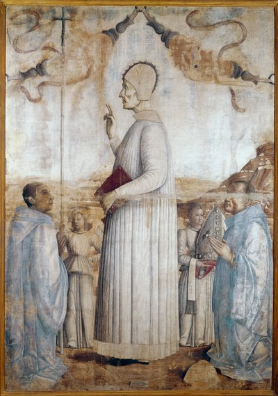 Lawrence Giustiniani eller Lorenzo Giustiniani (tempera på trä). av Gentile Bellini