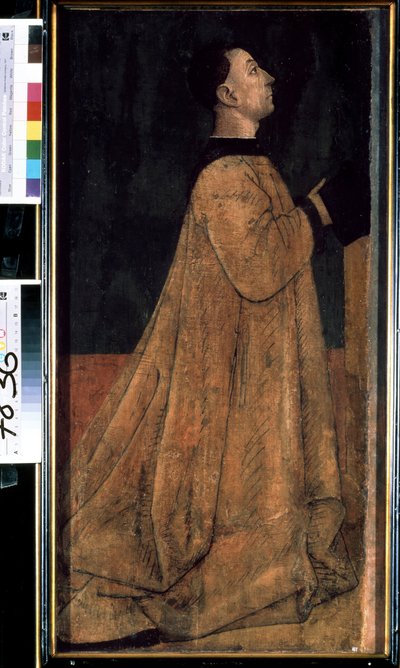 ""Porträtt av en patricier, medlem av en rik familj i medeltida Italien"" (Porträtt av en patricier) Målning av Gentile Bellini (cirka 1429-1507) Museum of Western and Oriental Art, Kiev av Gentile Bellini