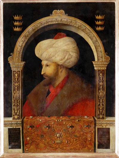 Sultan Mehmet II Fahti, Erövraren, sultanen från erövringen av Konstantinopel ... (olja på duk) av Gentile Bellini