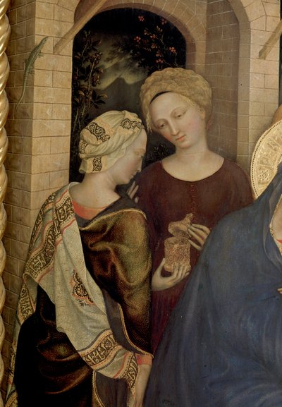 Tillbedjan av Magi. Detalj (målning av Gentile da Fabriano