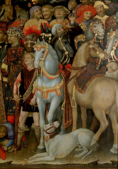 Tillbedjan av Magi. Detalj (målning av Gentile da Fabriano