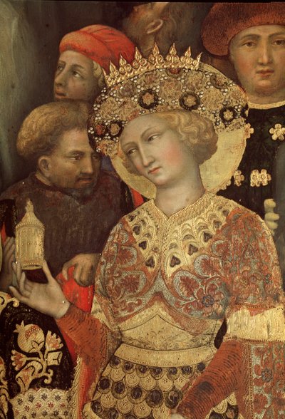 Tillbedjan av Magi. Detalj (målning av Gentile da Fabriano