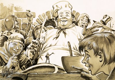 Illustration från "Tom Thumb" av bröderna Grimm av Geoff Campion