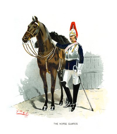 Hästgardet, c1890. av Geoffrey Douglas Giles