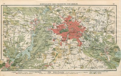 Skolkarta över området runt Berlin av Geographische Anstalt von Velhagen und Klasing