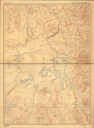 Yellowstone National Park och nordvästra Wyoming. av Geological Survey