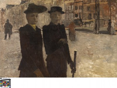Kvinnor på Rokin (olja på duk) av Georg Hendrik Breitner