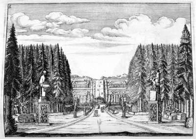 Slott och trädgårdsdesign, 1664 av Georg Andreas Bockler