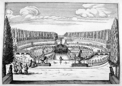 Prydnadsfontän och trädgårdsdesign, 1664 av Georg Andreas Bockler