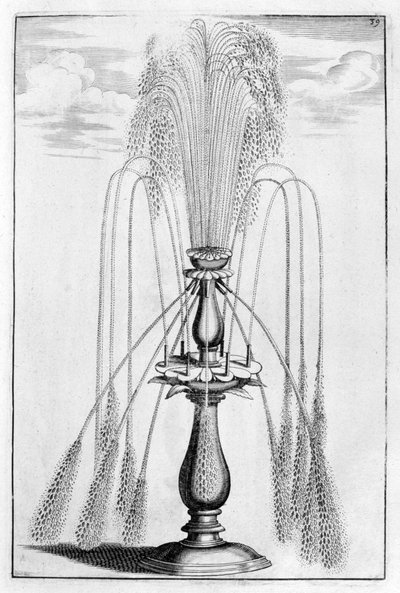 Dekorativ fontändesign, 1664 av Georg Andreas Bockler