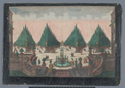 Utsikt över en cypressträdgård i Konstantinopel Prospect des Cypresses Gartens av Georg Balthasar Probst (possibly)