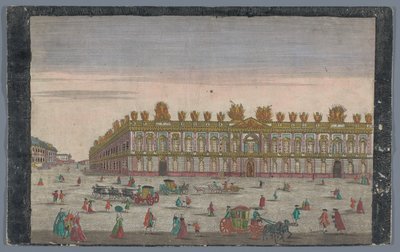 Namnet på arsenalen i Berlijn Prospekt av Kungl Arsenals, mot Cron.Prinzl. Palace i Berlin av Georg Balthasar Probst (possibly)