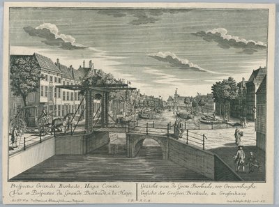 Peep-show, Utsikt över den stora Bierkade, Haag av Georg Balthasar Probst