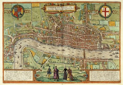 En utsikt över London, 1613 av Georg Braun