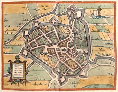 Aalst, Belgien - i "Civitates Orbis Terrarum" av Georg Braun, Köln 1617 av Georg Braun