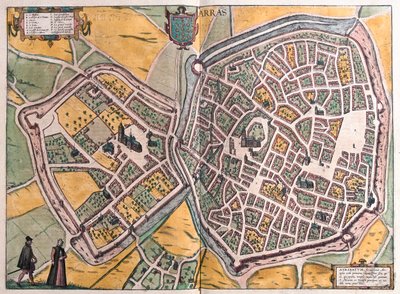 Arras, Calais - Nordfrankrike - i "Civitates Orbis Terrarum" av Georg Braun, Köln 1617 av Georg Braun