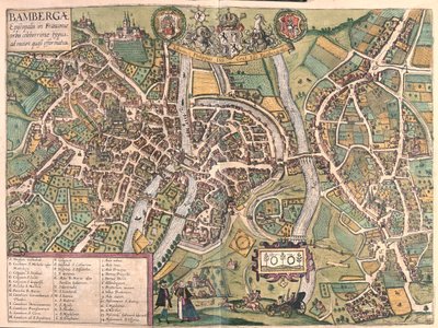 Bambergen, Tyskland - i "Civitates Orbis Terrarum" av Georg Braun, Köln 1617 av Georg Braun