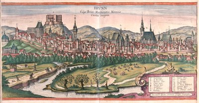 Brno (Moravia), Tjeckien - i "Civitates Orbis Terrarum" av Georg Braun, Köln 1617 av Georg Braun