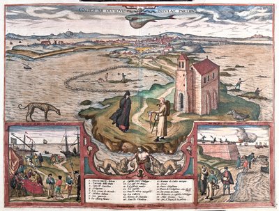 Cadice, Spanien - i "Civitates Orbis Terrarum" av Georg Braun, Köln 1617 av Georg Braun