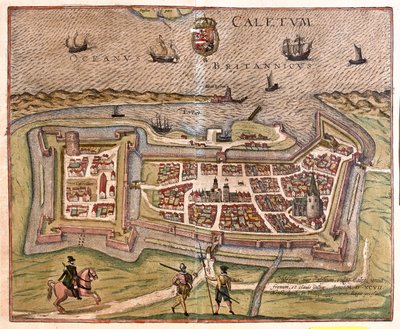 Calais, Frankrike - i "Civitates Orbis Terrarum" av Georg Braun, Köln 1617 av Georg Braun