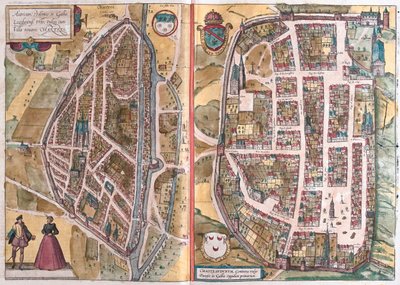 Chartres, Frankrike, i "Civitates Orbis Terrarum" av Georg Braun, Köln 1617, av Georg Braun