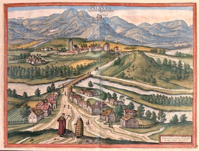 Drégelypalank, Ungern - i "Civitates Orbis Terrarum" av Georg Braun, Köln 1617 av Georg Braun