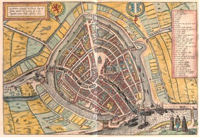 Goude, Nederländerna - i "Civitates Orbis Terrarum" av Georg Braun, Köln 1617 av Georg Braun
