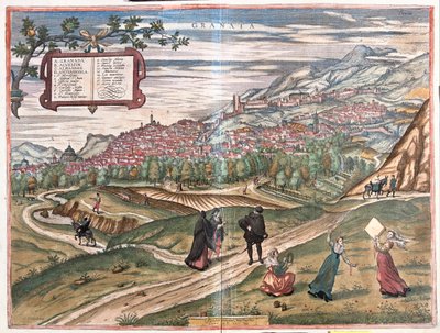 Granada, Spanien - i "Civitates Orbis Terrarum" av Georg Braun, Köln 1617 av Georg Braun
