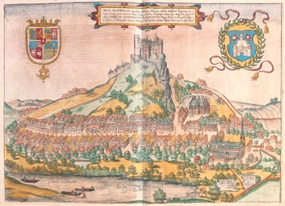 Inbunden, Segeberg, Tyskland - i "Civitates Orbis Terrarum" av Georg Braun, Köln 1617 av Georg Braun