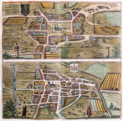 Heide och Meldorf, Tyskland - i "Civitates Orbis Terrarum" av Georg Braun, Köln 1617 av Georg Braun