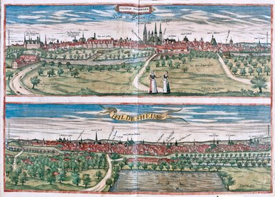 Hildescheim, Tyskland - i "Civitates Orbis Terrarum" av Georg Braun, Köln 1617 av Georg Braun