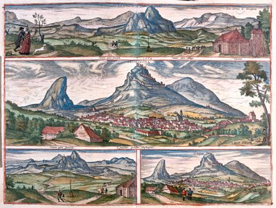 Kärlekens klippa - Archidona, nära Malaga, Spanien - i "Civitates Orbis Terrarum" av Georg Braun, Köln 1617 av Georg Braun