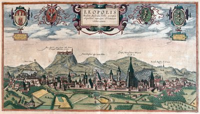 Lviv , Ukraina- i "Civitates Orbis Terrarum" av Georg Braun, Köln 1617 av Georg Braun