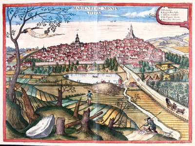Marienberg, Tyskland - i "Civitates Orbis Terrarum" av Georg Braun, Köln 1617 av Georg Braun