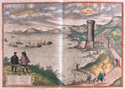 Mola från Bari, Italien - i "Civitates Orbis Terrarum" av Georg Braun, Köln 1617 av Georg Braun