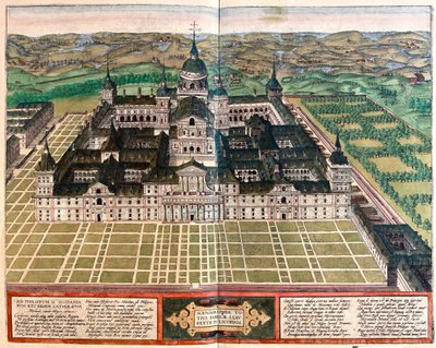 Klostret (kung Filip II:s palats), Spanien - i "Civitates Orbis Terrarum" av Georg Braun, Köln 1617 av Georg Braun