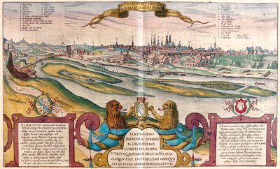 München, Tyskland - i "Civitates Orbis Terrarum" av Georg Braun, Köln 1617 av Georg Braun