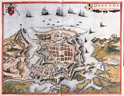 Oostende, Belgien - i "Civitates Orbis Terrarum" av Georg Braun, Köln 1617 av Georg Braun