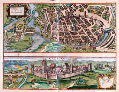 Poznan - Krosno, Polen - i "Civitates Orbis Terrarum" av Georg Braun, Köln 1617 av Georg Braun