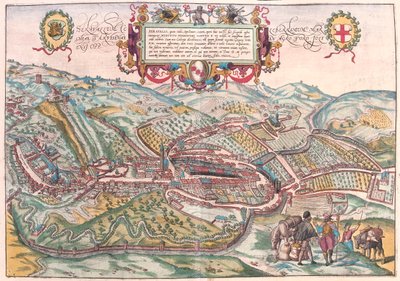 Serravalle, Vittorio Veneto (Treviso), Italien - i "Civitates Orbis Terrarum" av Georg Braun, Köln 1617 av Georg Braun