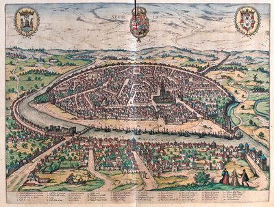 Sevilla, Spanien - i "Civitates Orbis Terrarum" av Georg Braun, Köln 1617 av Georg Braun