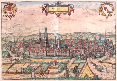 Soest, Tyskland - i "Civitates Orbis Terrarum" av Georg Braun, Köln 1617 av Georg Braun