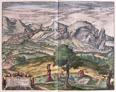 Terracina, Italien - i "Civitates Orbis Terrarum" av Georg Braun, Köln 1617 av Georg Braun
