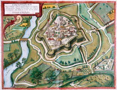 Torokszentmiklos, Ungern - i "Civitates Orbis Terrarum" av Georg Braun, Köln 1617 av Georg Braun