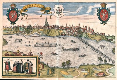 Varsavia, Polen - i "Civitates Orbis Terrarum" av Georg Braun, Köln 1617 av Georg Braun