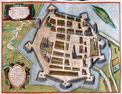 Zamosc, Polen - i "Civitates Orbis Terrarum" av Georg Braun, Köln 1617 av Georg Braun
